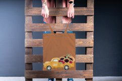 Watercolor sunflower &amp; red roses floral pick up trucks decor Product Image 11