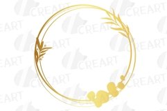 Watercolor sunflowers and white roses, gold bridal templates Product Image 14