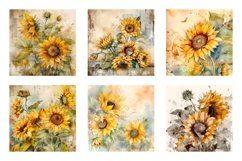 Watercolor Sunflower Backgrounds