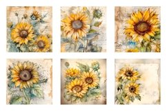 Watercolor Sunflower Backgrounds