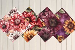 Watercolor Sunflower Digital Paper Bundle Product Image 3