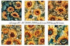 Watercolor Sunflowers Wind Spinners Sublimation Designs Product Image 2