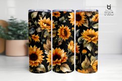 Watercolor Sunflower Pattern Sublimation Tumbler Wrap Bundle Product Image 2