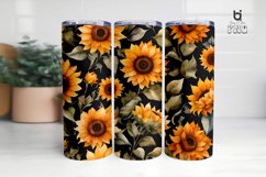 Watercolor Sunflower Pattern Sublimation Tumbler Wrap Bundle Product Image 6