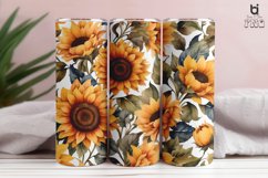 Watercolor Sunflower Pattern Sublimation Tumbler Wrap Bundle Product Image 9
