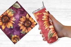 Watercolor Sunflower Digital Paper Bundle Product Image 5
