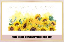 Watercolor Sunflowers 16oz can glass Libbey wrap Product Image 2