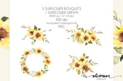 watercolor sunflowers clipart