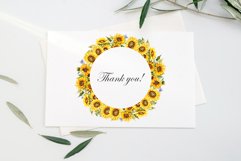 Watercolor sunflowers frames