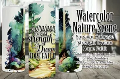 Survivor Courage Strength Dream Hope Faith Tumbler Design Product Image 1