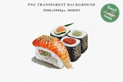 Watercolor Sushi Japanese Food Asian Fish Onigiri Clipart PNG Transparent Print for invitation t-shirt designs sublimation designs tumbler kids printable Japanese food png, sublimation, fish sushi clipart, rice clip art, asian vegetables Kimchi Bulgogi