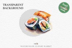 Watercolor Sushi Japanese Food Asian Fish Onigiri Clipart PNG Transparent Print for invitation t-shirt designs sublimation designs tumbler kids printable Japanese food png, sublimation, fish sushi clipart, rice clip art, asian vegetables Kimchi Bulgogi