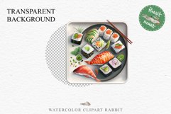 Watercolor Sushi Japanese Food Asian Fish Onigiri Clipart PNG Transparent Print for invitation t-shirt designs sublimation designs tumbler kids printable Japanese food png, sublimation, fish sushi clipart, rice clip art, asian vegetables Kimchi Bulgogi