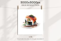 Watercolor Sushi Japanese Food Asian Fish Onigiri Clipart PNG Transparent Print for invitation t-shirt designs sublimation designs tumbler kids printable Japanese food png, sublimation, fish sushi clipart, rice clip art, asian vegetables Kimchi Bulgogi