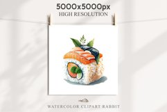 Watercolor Sushi Japanese Food Asian Fish Onigiri Clipart PNG Transparent Print for invitation t-shirt designs sublimation designs tumbler kids printable Japanese food png, sublimation, fish sushi clipart, rice clip art, asian vegetables Kimchi Bulgogi
