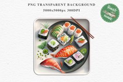 Watercolor Sushi Japanese Food Asian Fish Onigiri Clipart PNG Transparent Print for invitation t-shirt designs sublimation designs tumbler kids printable Japanese food png, sublimation, fish sushi clipart, rice clip art, asian vegetables Kimchi Bulgogi