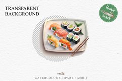 Watercolor Sushi Japanese Food Asian Fish Onigiri Clipart PNG Transparent Print for invitation t-shirt designs sublimation designs tumbler kids printable Japanese food png, sublimation, fish sushi clipart, rice clip art, asian vegetables Kimchi Bulgogi