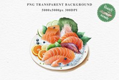 Watercolor Sushi Japanese Food Asian Fish Onigiri Clipart PNG Transparent Print for invitation t-shirt designs sublimation designs tumbler kids printable Japanese food png, sublimation, fish sushi clipart, rice clip art, asian vegetables Kimchi Bulgogi