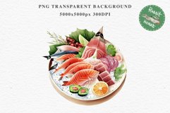 Watercolor Sushi Japanese Food Asian Fish Onigiri Clipart PNG Transparent Print for invitation t-shirt designs sublimation designs tumbler kids printable Japanese food png, sublimation, fish sushi clipart, rice clip art, asian vegetables Kimchi Bulgogi