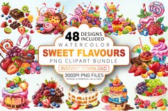 Watercolor Sweet Flavours Clipart Bundle Product Image 1