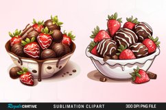 Valentines Sweet Strawberry Sublimation Clipart Bundle Product Image 3
