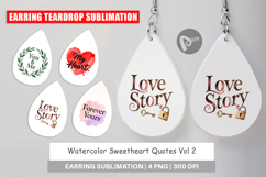 Sweetheart Quotes Earring Product Image 1