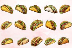 Watercolor Tacos Sublimation Clipart Bundle Product Image 2