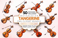 Watercolor Tangerine Clipart Bundle Product Image 1