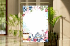Watercolor Tea Party Seamless Digital Paper Bundle Product Image 4