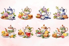 Watercolor Tea Time Clipart Bundle Product Image 2
