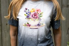 Floral Vintage Teacup Watercolor Clipart Bundle Product Image 6