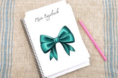 Watercolor Teal Bow Clipart Bundle Product Image 2