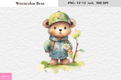 Summer Bear|Cute Watercolor Teddy Bear Product Image 1