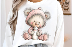 Watercolor Teddy Bear Clipart Product Image 3