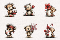 Watercolor Teddy Bear Clipart Bundle Product Image 6