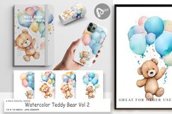 Digital Paper Watercolor Teddy Bear Product Image 1