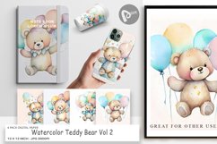 Digital Paper Watercolor Teddy Bear Product Image 1