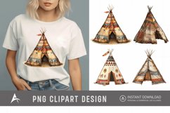 Watercolor Teepee Clipart Product Image 1