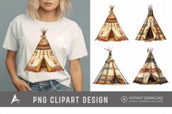 Watercolor Teepee Clipart Product Image 1