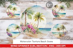 Wind Spinner Watercolor Beach Scene Product Image 1