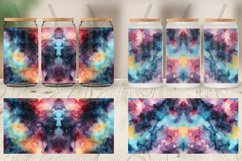 Watercolor Galaxy Space Glass Can Wraps Product Image 5