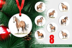 Christmas Ornaments Watercolor Horse Product Image 1
