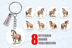 Watercolor Horse Keychain | Keyring Product Image 1