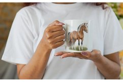 Watercolor Horse Mug sublimation design Product Image 2