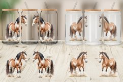 Watercolor Horse Glass Can Wraps Product Image 3