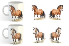 Watercolor Horse Mug sublimation design Product Image 3