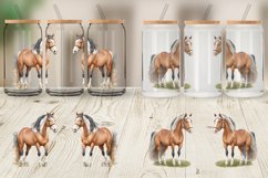 Watercolor Horse Glass Can Wraps Product Image 4