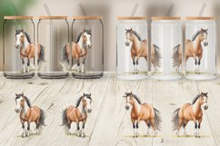Watercolor Horse Glass Can Wraps Product Image 5