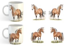 Watercolor Horse Mug sublimation design Product Image 4