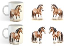 Watercolor Horse Mug sublimation design Product Image 6